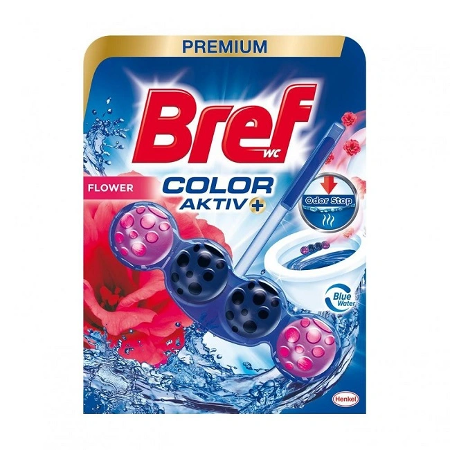Блок для очищення унітазу Квіткова свіжість Color Aktiv Bref, 1 шт/уп.