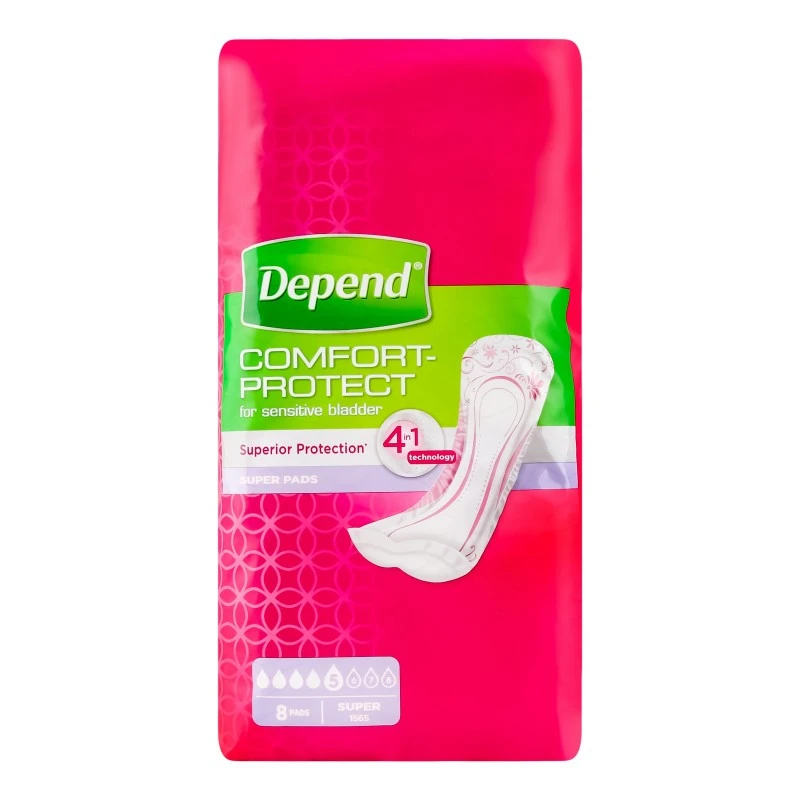 Прокладки урологічні Super Comfort-Protect Depend, 8 шт/уп.