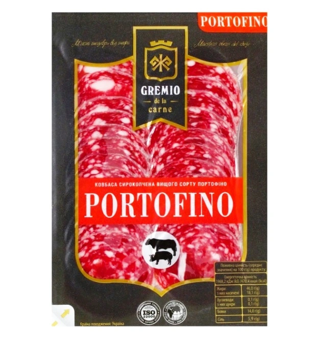 Ковбаса сирокопчена в/г Portofino Gremio, 75 г