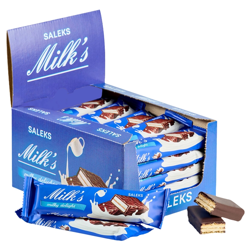 Вафлі глазуровані Milks Saleks, 32 г