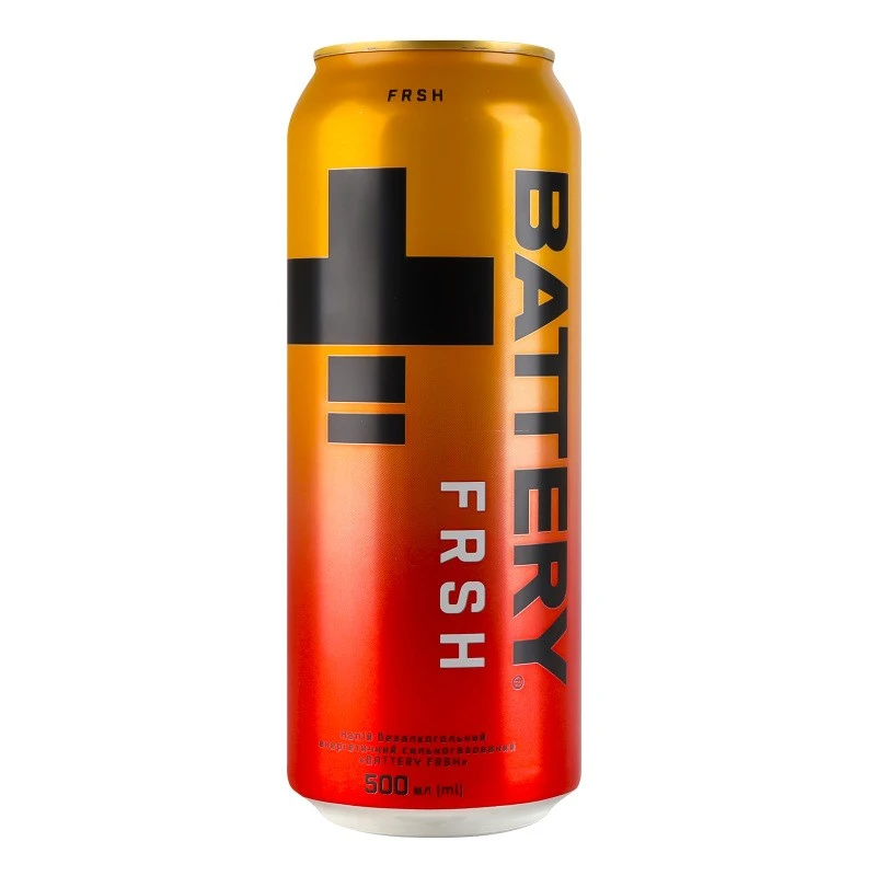 Напій енергетичний б/а сильногазований ж/б Frsh Battery, 0.5 л