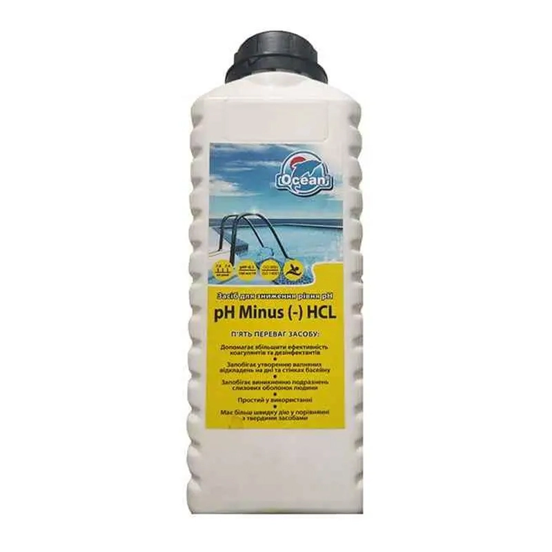 Засіб для басейнів для зниження рівня pH Minus(-) HCL Ocean, 1 л