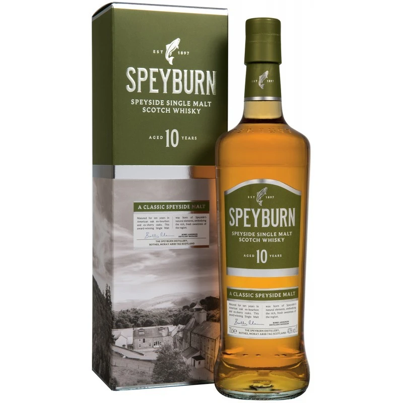 Віскі односолодовий Шотладський 10 років 40% у коробці Speyburn к/у 0.7л