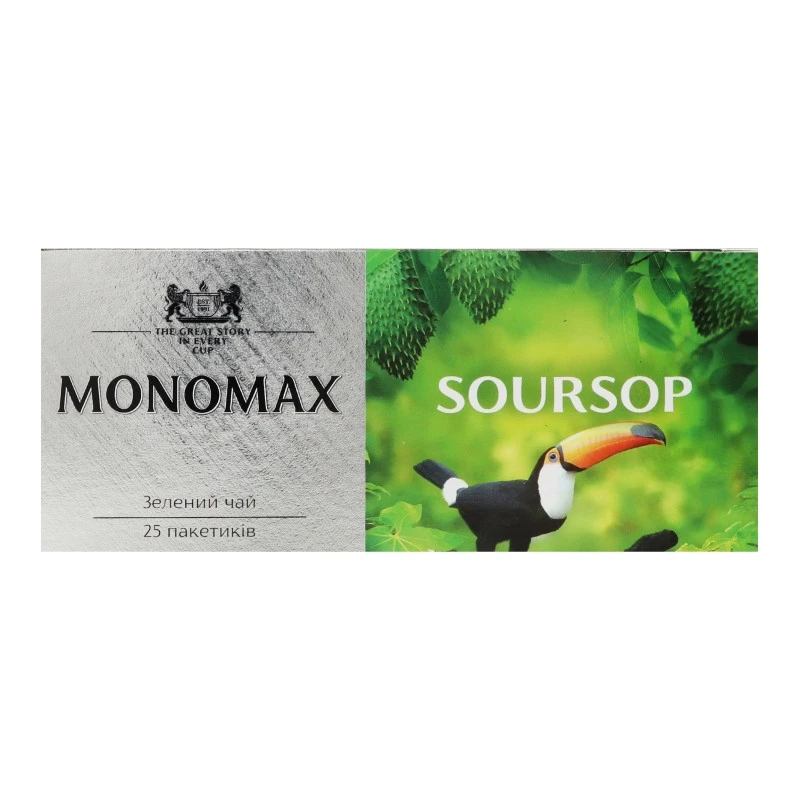 Чай пакетований зелений Soursop Monomax, 25 шт/уп.