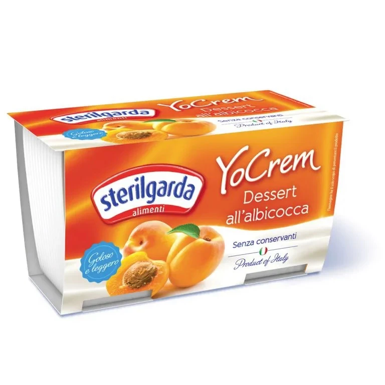 Десерт 3-3.5% Абрикос YoCrem Alimentari Sterilgarda, 2х100 г