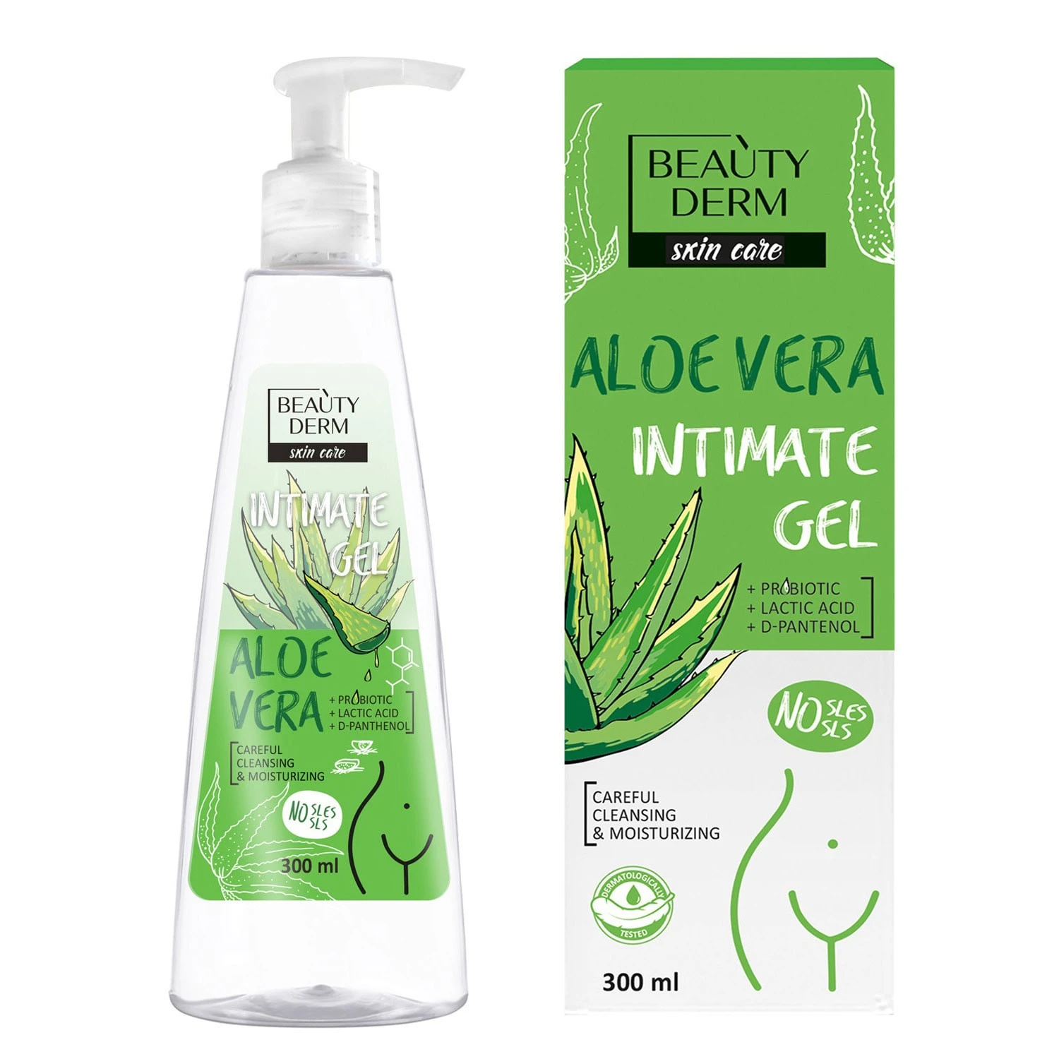 Гель для інтимної гігієни Aloe vera Beautyderm, 300 мл