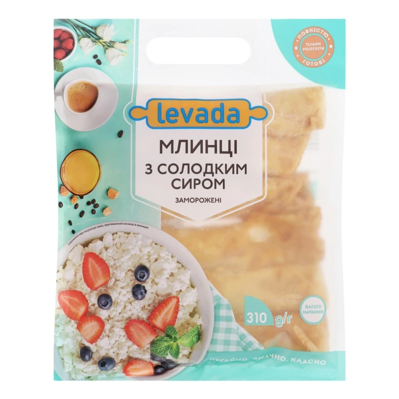 Млинці заморожені з солодким сиром Levada, 310г