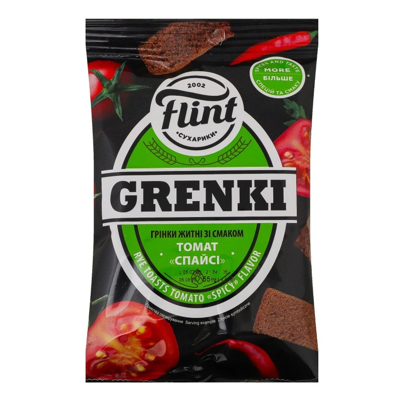 Гренки житні Томат спайсі Grenki Флінт, 55 г