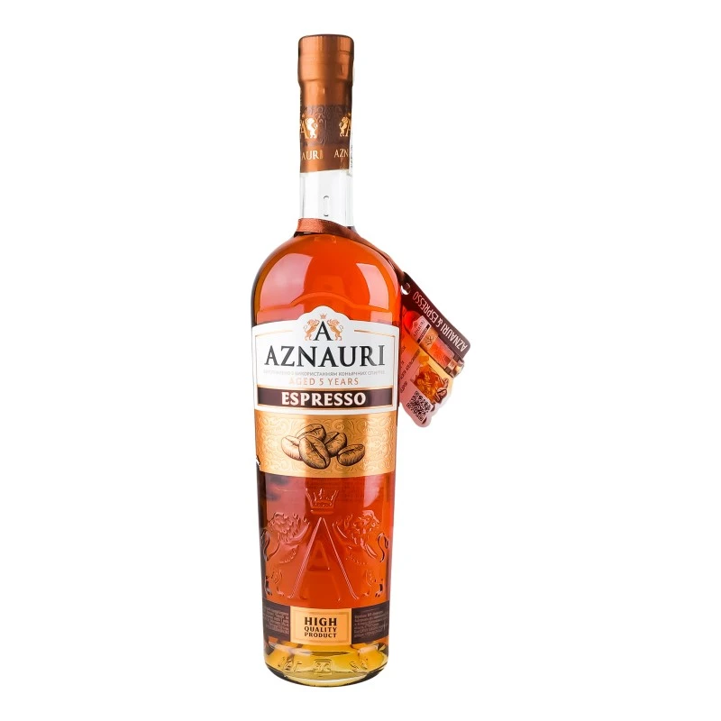 Напій спиртний 30% Aged 5 Years Espresso Aznauri пл 0.5 л