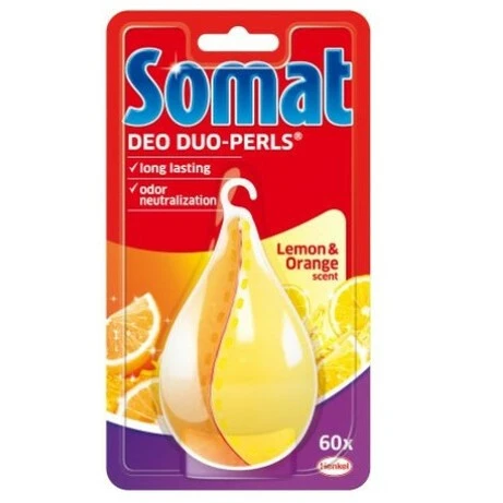 Ароматизатори для посудомийних машин Deo Duo-Pearls Lemon &amp; Orange Somat, 1 шт/уп.
