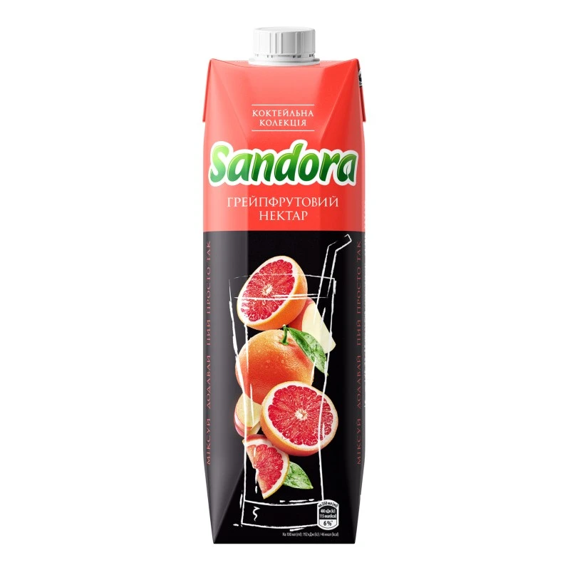 Нектар Грейпфрут Коктейльна колекція Sandora, 0.95 л