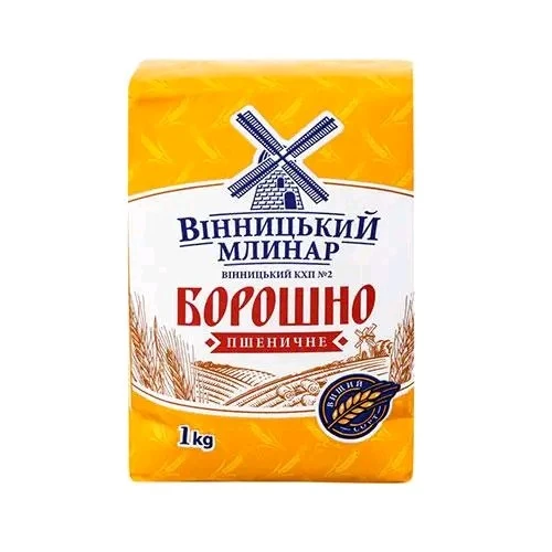 Борошно пшеничне в/г Вінницький млинар, 1 кг