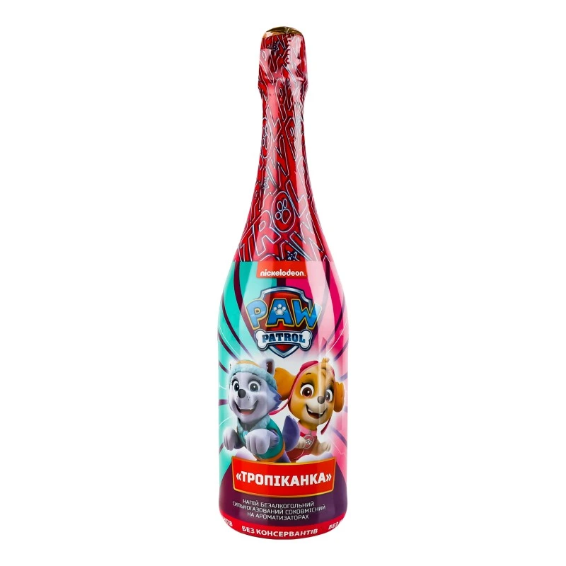 Напій безалкогольний сильногазований соковмісний Тропікана Paw Patrol, 0.75 л