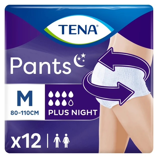 Підгузники-труси для дорослих Medium Plus Night Tena, 12 шт/уп.