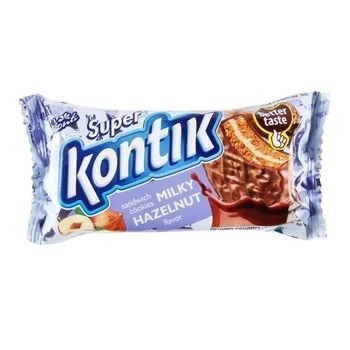 Печиво-сендвіч молочний Фундук Super Kontik Konti, 90 г