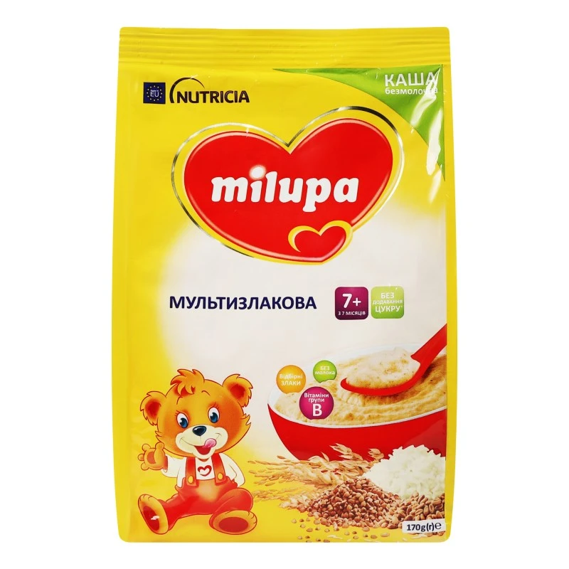 Каша безмолочна для дітей від 7 міс суха мультизлакова Milupa, 170 г