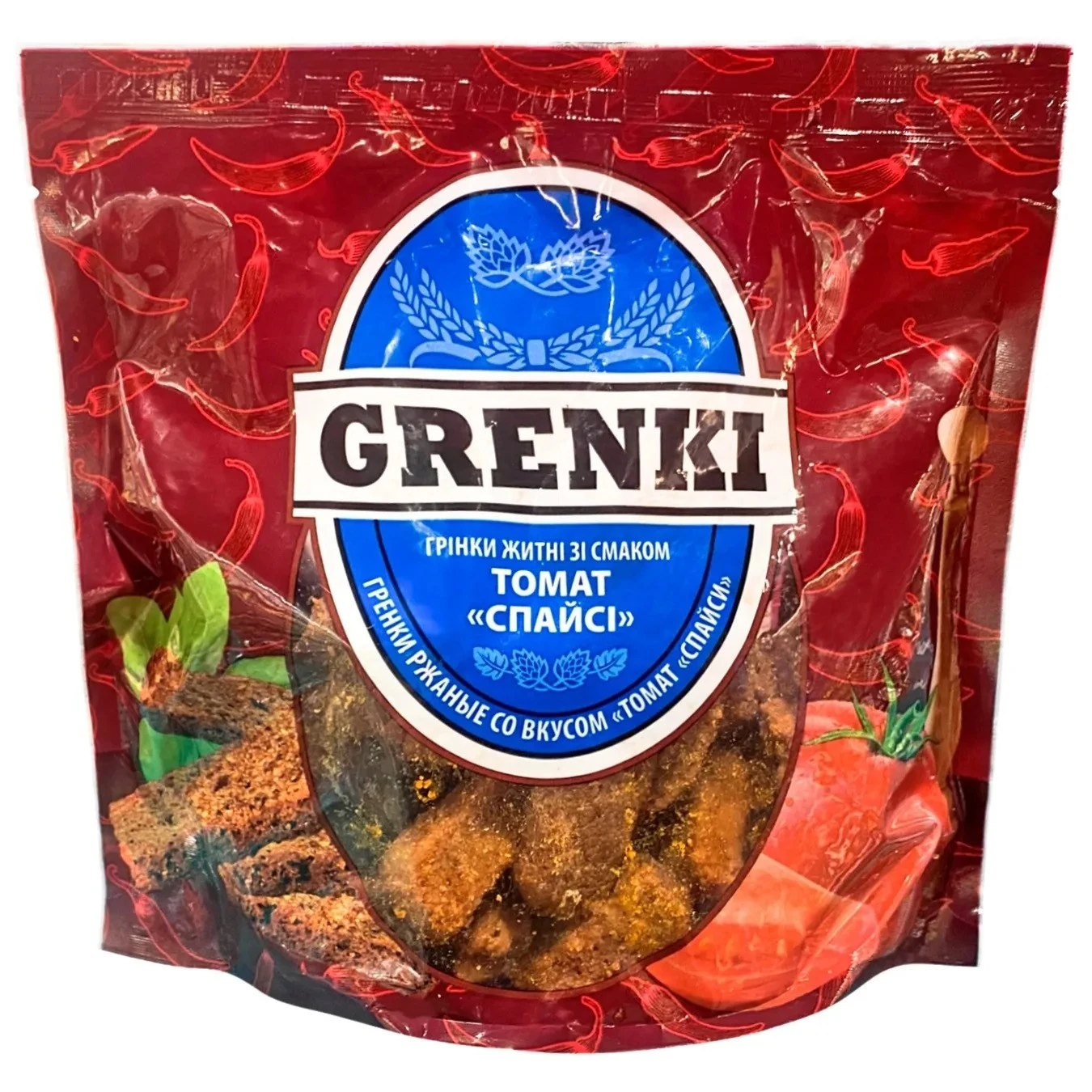 Грінки житньо-пшеничні зі смаком Томати Spicy До Бочкового, д/п 120г