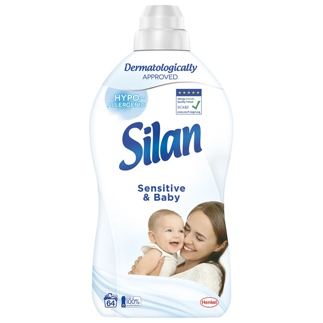 Пом&#039;якшувач для тканин концентрований Sensitive&amp;Baby Silan, 1.408л
