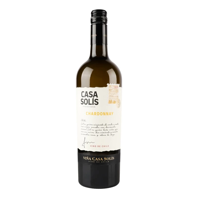 Вино біле сухе Chardonnay Casa Solis, 0.75 л