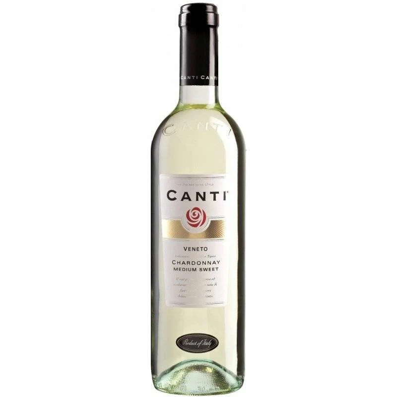 Вино біле напівсолодке Chardonnay Veneto Medium Sweet Canti, 0.75 л