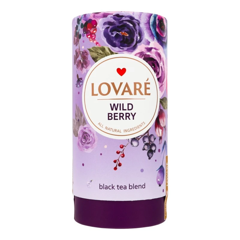 Чай листовий чорний Wild berry Lovare, 80 г