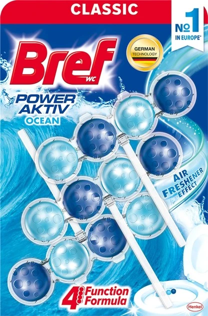Блок для очищення унітазу Ocean Power Activ Bref, 3 шт/уп.