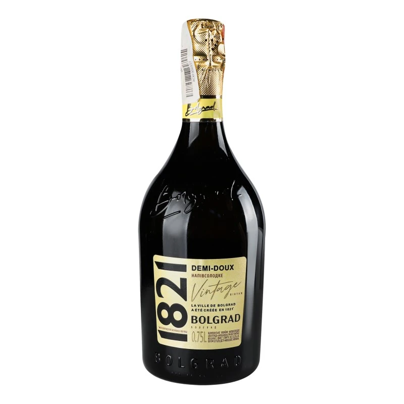 Вино ігристе біле напівсолодке 1821 Vintage Bolgrad, 0.75 л