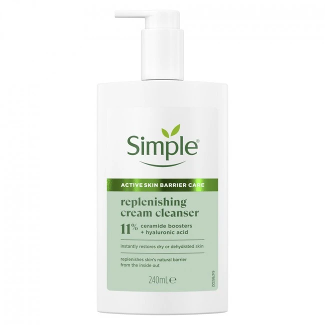 Засіб д/вмивання з церамід бустерами та гіалуроновою кислотою Active skin barrier care Simple 240мл