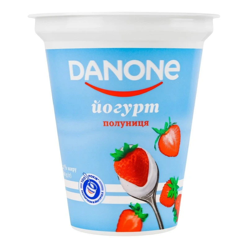 Йогурт 3.2% Полуниця Danone ст 260 г