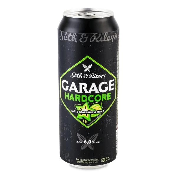 Пиво спеціальне Taste Starfruit&amp;More Hardcore Seth&amp;Riley&#039;s ж/б Garage, 0.5 л