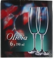 Набір келихів/шампанське 190мл-6шт Olivia Bohemia, блок