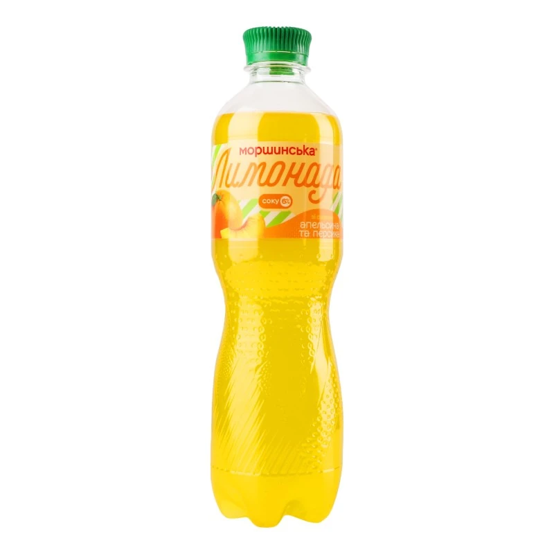 Напій слабогазований Апельсин-Персик Лимонада Моршинська, 0.5 л