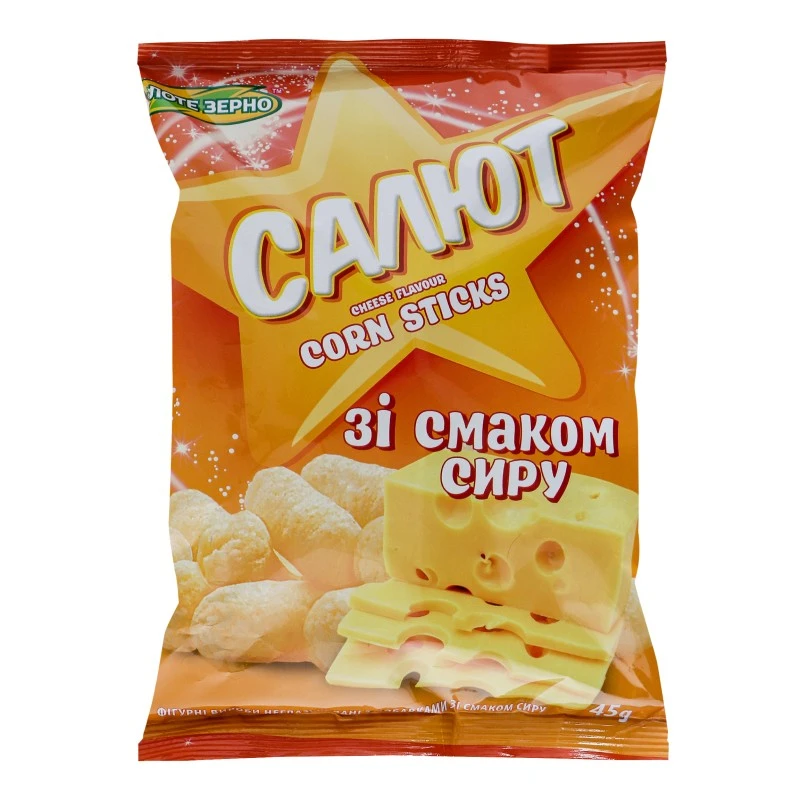 Кукурудзяні палички зі смаком сиру Салют, 45 г