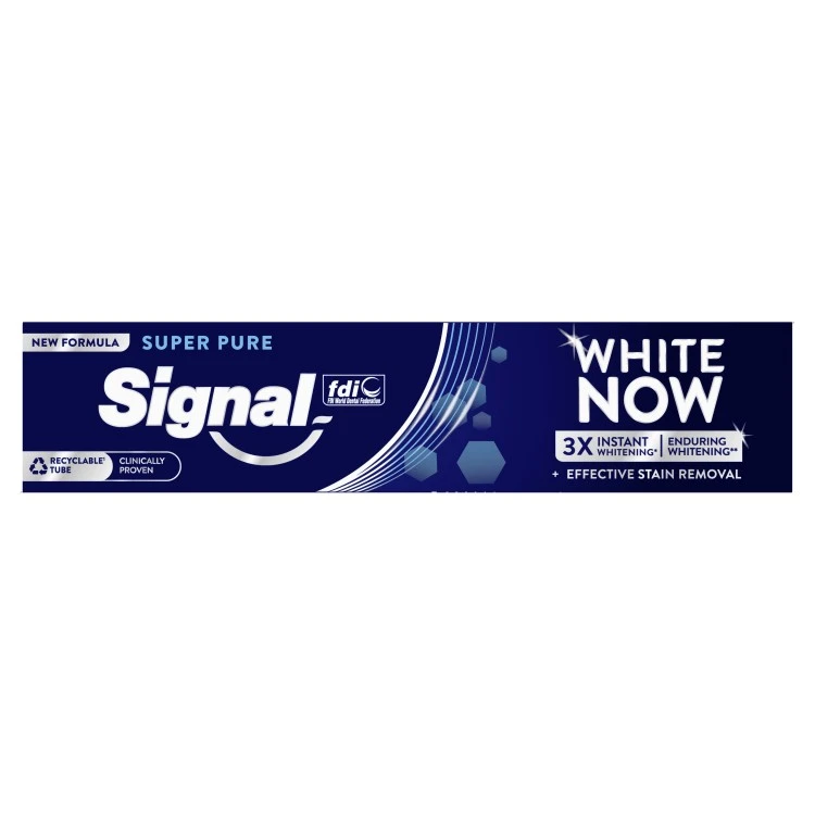 Зубна паста для чоловіків Signal Миттєва білизна Суперчистота, 75 мл