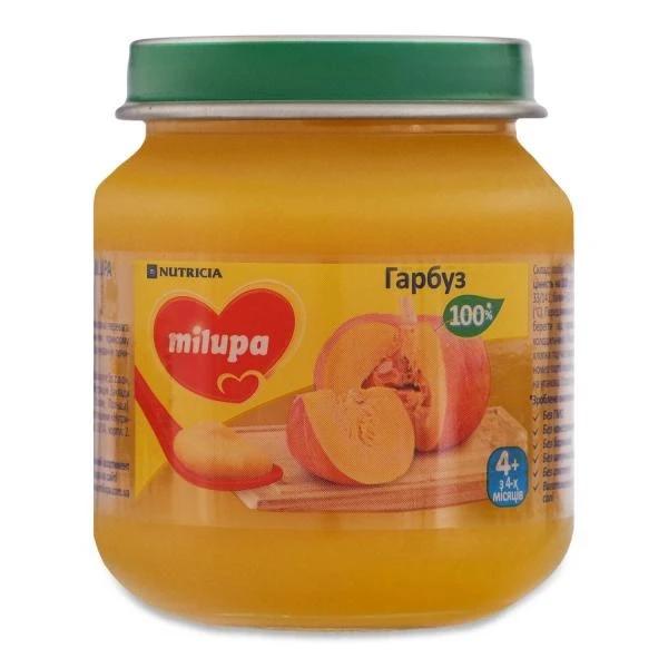 Пюре овочеве для дітей від 4мес Гарбуз Milupa,125 г