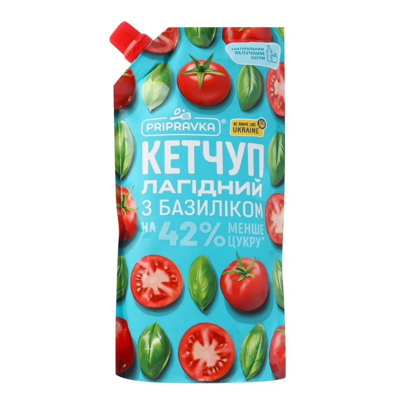 Кетчуп Лагідний з базиліком Pripravka, 400 г