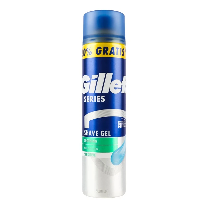 Гель для голiння Заспокійливий Gillette, 200+40 мл