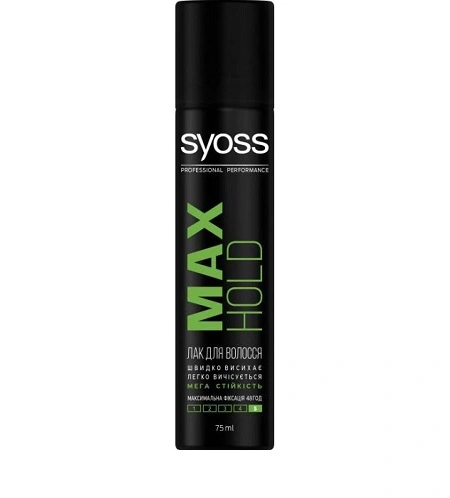 Лак для волосся максимальної фіксації Tenue Ultra Syoss, 75 мл
