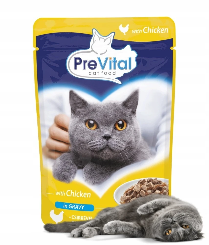 Корм для котів з куркою в желе PreVital, 100 г