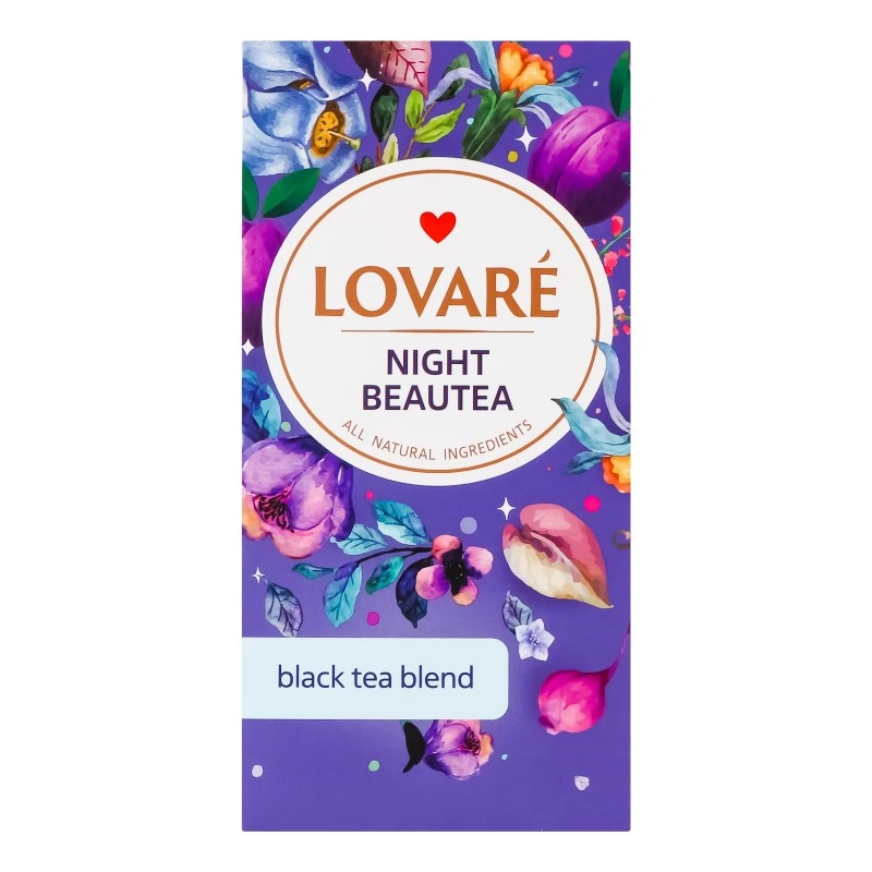 Чай пакетований чорний Night beauteat Lovare, 24 шт/уп.