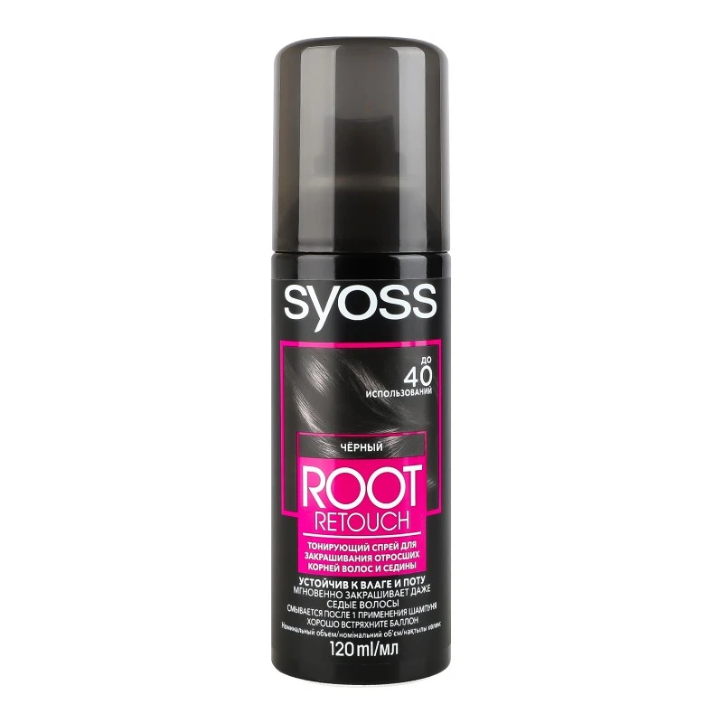 Спрей тонуючий чорний Syoss 1шт
