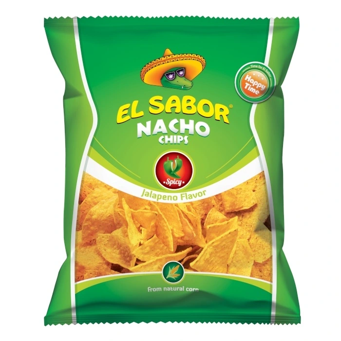 Чіпси кукурудзяні зі смаком перцю халапеньо El Sabor Nacho, 100 г