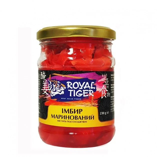 Імбир маринований рожевий Royal Tiger, 230 г