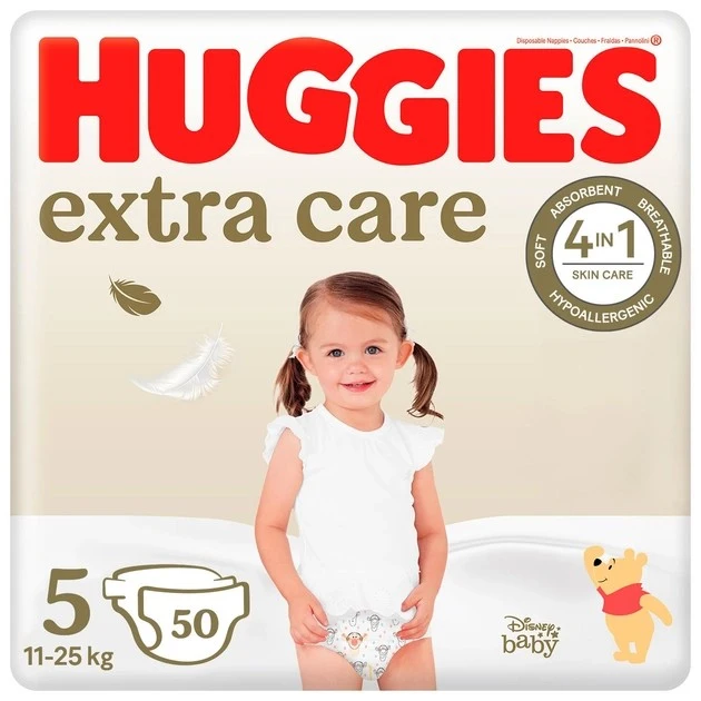 Підгузки для дітей 15-22 кг 5 Elite Soft Huggies, 50 шт/уп.