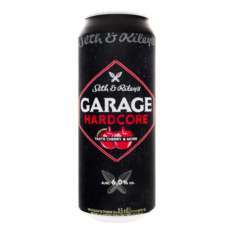 Пиво спеціальне Cherry&amp;More Hardcore Seth&amp;Riley&#039;s ж/б Garage, 0.5 л