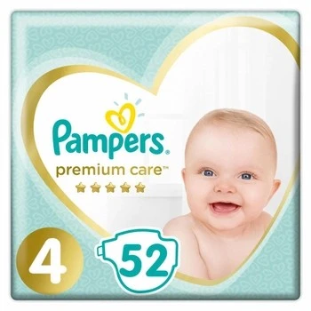 Підгузки для дітей 8-14 кг Premium Care Pampers, 52 шт/уп.