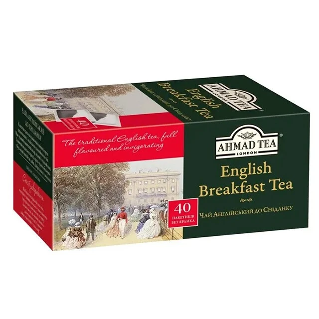 Чай пакетований чорний English Breakfast Ahmad Tea, 40 шт/уп.
