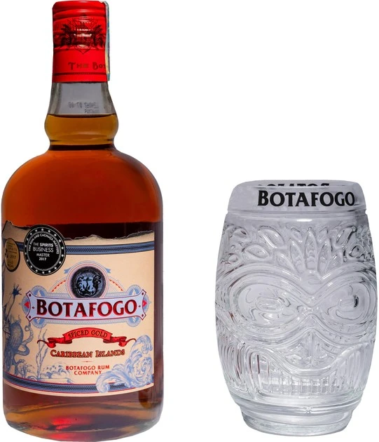Набір Ром Botafogo Spiced 0.7 л 40% + склянка 500 мл, шт