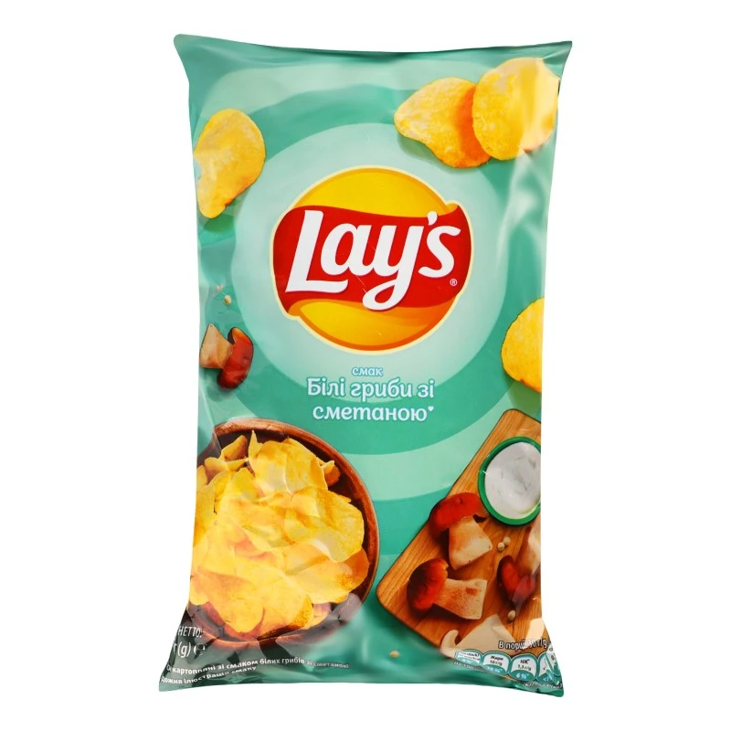 Чіпси зі смаком білих грибів у сметані Lay&#039;s, 120 г