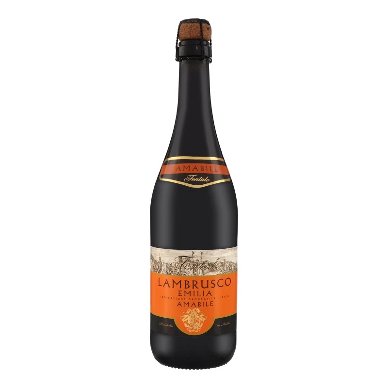 Вино ігристе червоне напівсолодке Lambrusco Emilia Fontale, 0.75 л